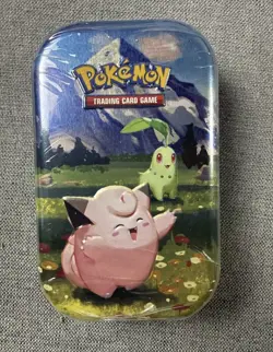 Pokemon Sealed Ascended Heroes Mini Tin (Clefairy/Chikorita) New - Image 1