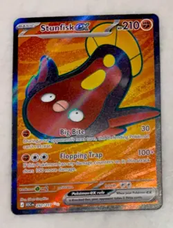 Pokemon Stunfisk 252/217 Illustration Rare Ascended Heroes TCG NM - Image 1