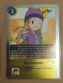 Digimon Card - Zoe Orimoto BT7-088 - Bandai Next Adventure NM - Image 1