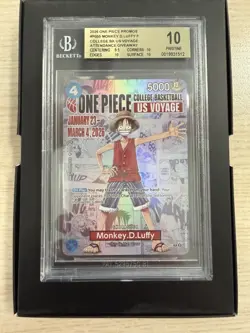 2026 Monkey D Luffy One Piece Promo College Basketball US Voyage BGS 10 PRISTINE - Image 1