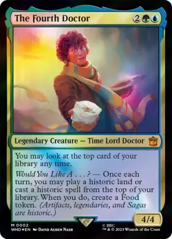 MTG The Fourth Doctor [Doctor Who] Foil Near Mint Magic - Image 1