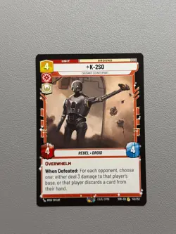 Star Wars Unlimited K-2SO 145 Spark of the Rebellion SWU (x1 cards) - Image 1