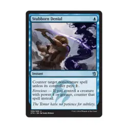 WotC MtG Khans of Tarkir Stubborn Denial (U) (Foil) EX - Image 1