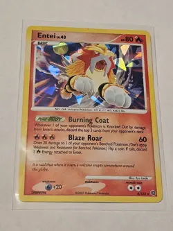 Entei Holo Rare - 4/132 Pokemon Secret Wonders Cracked Ice Deck Exclusive - Image 1