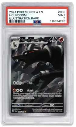 2024 Pokemon Houndoom 066/064 Sv: Shrouded Fable Illustration RARE PSA 9 - Image 1