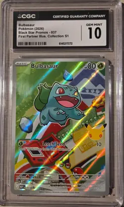 2026 Pokemon Bulbasaur First Partner Illustration Collection CGC 10 037 English - Image 1