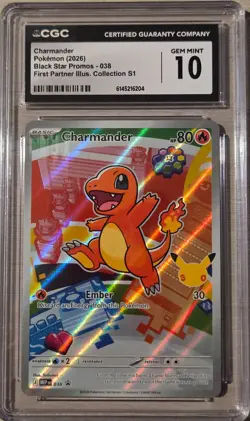 2026 Pokemon Charmander First Partner Illustration Collection CGC 10 038 English - Image 1