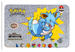 POKEMON - WHOS THAT POKEMON U * SHINY NIDOKING * GLITTER FOIL CARD - Image 1