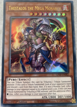 Thestalos the Mega Monarch - GFTP-EN082 - Ultra Rare 1st Edition YuGiOh TCG Card - Image 1