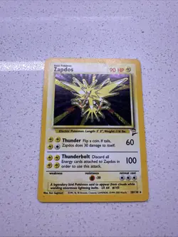 Pokemon TCG Zapdos Base Set 2 Holo Rare Card 20/130 LP Condition - Image 1