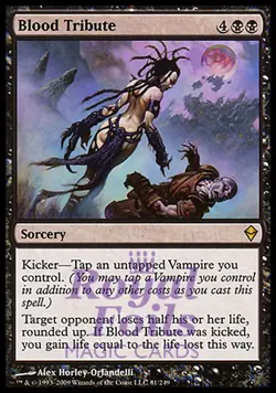 Blood Tribute 1x FOIL ZEN MTG Zendikar Rare NM+ black - Image 1