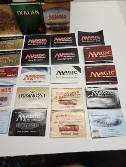 Magic The Gathering Collection Of Empty Boxes, Inserts & Sealed Basic Land Packs - Image 3