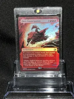 Magic: The Gathering FOIL Fiery Emancipation Enchantment Rare #042 - Image 1