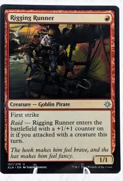 Rigging Runner MTG XLN | EDH Commander Red Goblin Pirate Aggro Raid | LP - Image 1