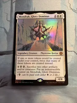 Mondrak, Glory Dominus Phyrexia: All Will Be One Foil Promo Pack x1 - Image 1
