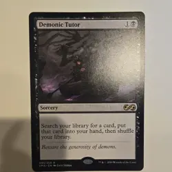 Demonic Tutor Ultimate Masters Sorcery Rare Black Regular English Wizards - Image 1