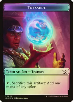 MTG FOIL {Treasure Token} (#20) // {Vampire Token} - March of the Machine - Image 1