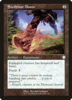 MTG - Swiftfoot Boots (Retro) - The Brothers' War Commander - X1 - (LP) - - Image 1