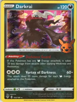 Darkrai – Pokemon TCG Trick or Trade Halloween 105/189 Holo Rare NM - Image 1