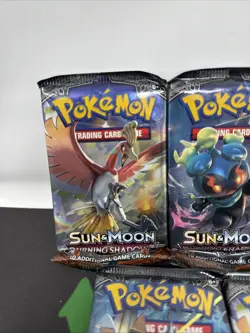 Pokemon TCG Sun & Moon Burning Shadows Booster Pack Set Lot Of 5 Ho-Oh Marshadow - Image 2