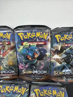 Pokemon TCG Sun & Moon Burning Shadows Booster Pack Set Lot Of 5 Ho-Oh Marshadow - Image 3