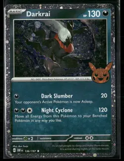 Pokemon - Darkrai 136/197 Cosmos Holo Trick or Trade NM - Image 1