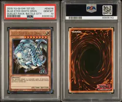 2015 YU-GI-OH! DUELIST PACK: BATTLE CITY #EN016 BLUE-EYES WHITE DRGN. PSA 10 - Image 2