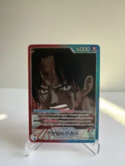 One Piece Portgas.D.Ace OP13-002 Alt Art Leader ENGLISH Carrying On His Will NM - Image 1