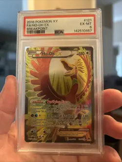 Pokemon TCG Ho-Oh EX Full Art Ultra Holo Rare Card 121/122 PSA 6 - Image 1