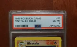 1999 Ninetales Holo 12/102 PSA 6 EX-MT Pokemon Trading Card Game - Image 4