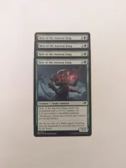 (4) Heir of the Ancient Fang *PLAYSET* Kamigawa: Neon Dynasty Regular NM MTG - Image 1