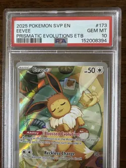 Eevee 173 ETB Promo Prismatic Evolutions PSA 10 2025 Pokemon Graded Card TCG - Image 3