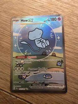 NM Pokemon Mew EX TCG Card Paldean Fates Sir 'Bubble Mew' 232/091 - Image 1