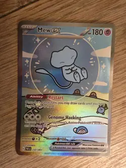 NM Pokemon Mew EX TCG Card Paldean Fates Sir 'Bubble Mew' 232/091 - Image 5