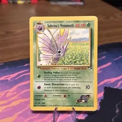 Pokemon Card - Sabrina's Venomoth Gym Heroes 34/132 Rare HP - Image 1
