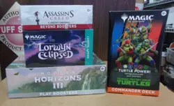 MTG ASSASSIN'S BEYOND+MODERN 3 PLAY + LORWYN DRAFT +TEENAGE TURTLES COMMANDER - Image 1