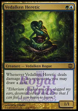 Vedalken Heretic 1x FOIL ARB MTG Alara Reborn Rare MINT green blue - Image 1