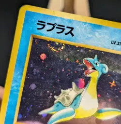 Pokemon Lapras 131 Mystery of the Fossils Holo Japanese 1996 TCG Vintage Swirl🌀 - Image 2