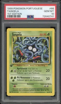 1999 Pokemon PORTUGUESE 1st Edition Base Set Tangela 66/102 PSA 10 GEM MINT - Image 1