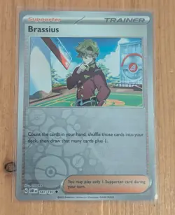 Pokemon Brassius Reverse Holo SV03: Obsidian Flames 187/197 - Image 1