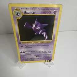 Damaged Pokemon TCG Haunter Base Set (Shadowless) 1st Edition 029/102 Uncommon - Image 1