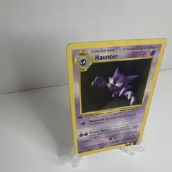 Damaged Pokemon TCG Haunter Base Set (Shadowless) 1st Edition 029/102 Uncommon - Image 2
