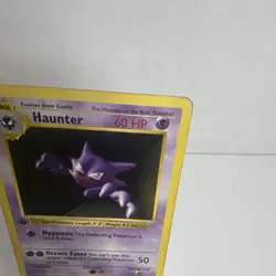 Damaged Pokemon TCG Haunter Base Set (Shadowless) 1st Edition 029/102 Uncommon - Image 3