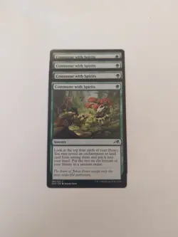 (4) Commune with Spirits *PLAYSET* Kamigawa: Neon Dynasty Regular NM MTG - Image 1