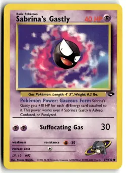 2000 Pokemon - Gym Challenge Sabrina’s Gastly #97/132 - Image 1