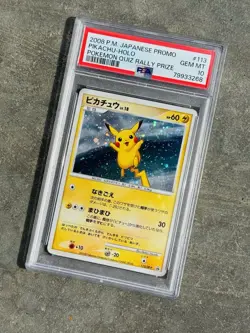 2008 Pokemon Pikachu Holo 113/DP-P Quiz Rally Prize Black Star Promo Psa 10 - Image 2