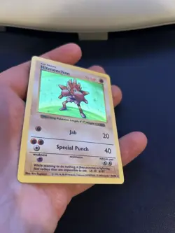 Hitmonchan - 7/102 - Pokemon Base Set Shadowless Holo Rare Card WOTC - NM - Image 2