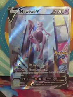 Pokemon Mewtwo V 030/078 GO Ultra Rare Full Art Holo 220HP English Card - Image 1