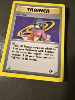1x SABRINA TRAINER 110/132 - GYM CHALLENGE - NON HOLO UNLIMITED POKEMON CARD NM - Image 2