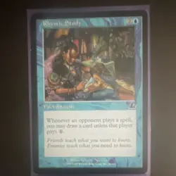 Wizards Rhystic Study Magic: The Gathering Blue Enchantment 2003 - Image 1